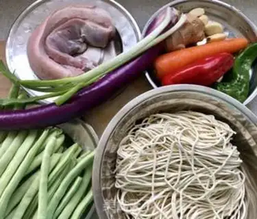 Make Bean-fruit noodles step 0