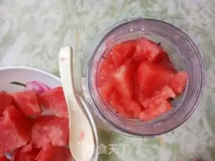 Make Watermelon ice cream step 1