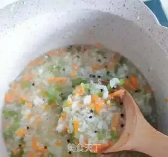 Make Celery carrot congee step 5