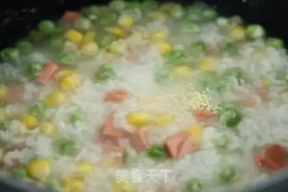 Make Vegetable rice congee step 4