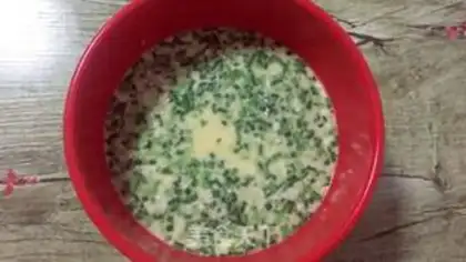 Make Onion eggcake step 1