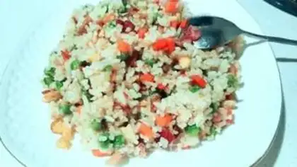 Make A simple bacon fried rice step 10