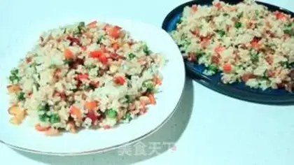 Make A simple bacon fried rice step 11