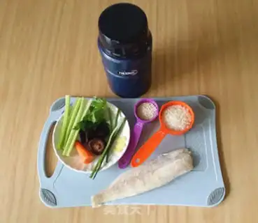 Make Porridge for mushroom cod step 0