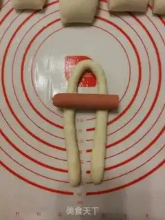Make Ham sausage rabbit rolls step 8