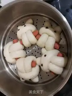 Make Ham sausage rabbit rolls step 14