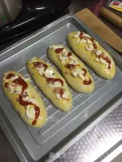 Make Onion cheese and ham bag step 6