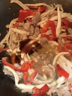 Make Seafood mushroom fried meat step 6