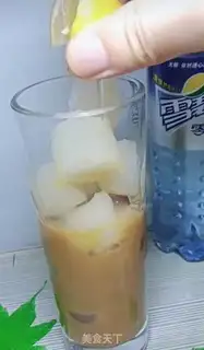 Make Lemon bubble coffee step 2