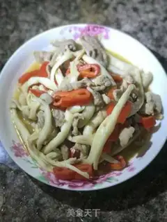 Make Seafood mushroom fried meat step 7