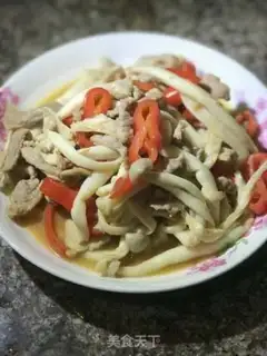 Make Seafood mushroom fried meat step 9