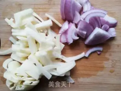 Make Flaming mushroom onions step 1