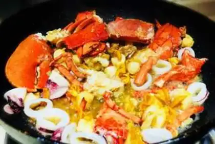 Make Lobster porridge step 4