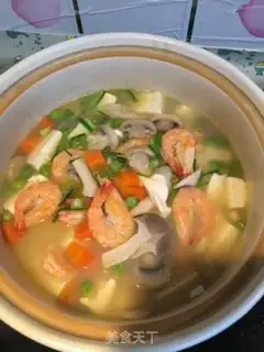 Make Five colours of shrimp tofu step 7