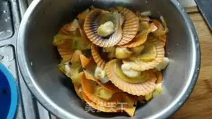 Make Scallop fan steam step 0