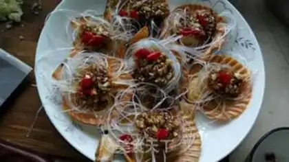 Make Scallop fan steam step 5