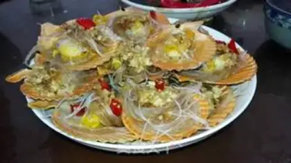 Make Scallop fan steam step 7