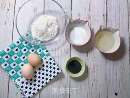 Make Black sesame pretzels step 0