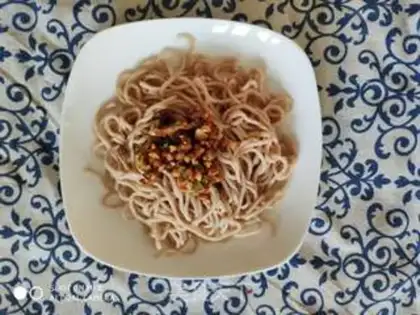 Make All wheat sauce noodles step 11
