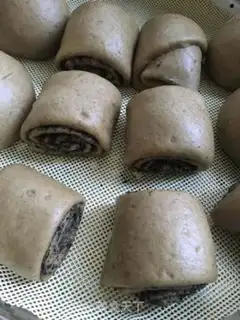 Make Black sesame rolls step 9