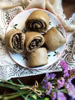 Make Black sesame rolls step 10