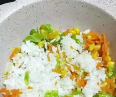 Make Vegetable rice step 6