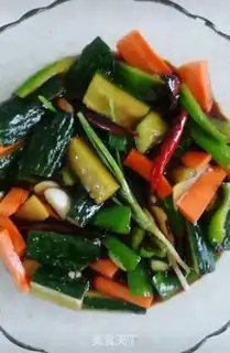 Make Carrot cucumber pepper pickles step 7