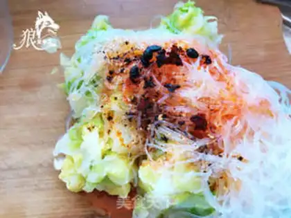 Make A cabbage mix fan step 5