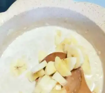 Make Banana milk oatmeal step 4