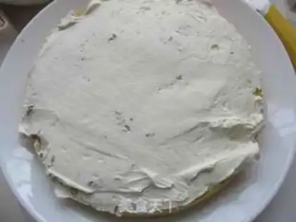 Make Freckle cream, eight inches cake step 10