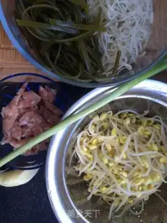 Make The sea with the meat, the bean bud step 0
