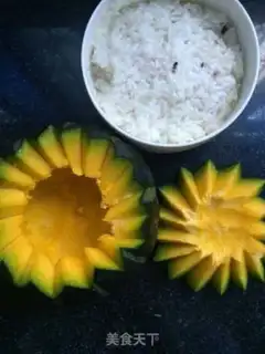 Make Pumpkin rice step 3