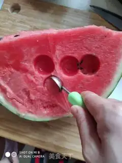 Make Watermelon ball step 1