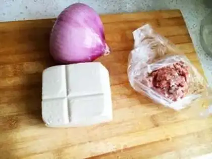 Make Meat and tofu step 0