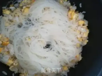 Make Egg fans fried rice step 8