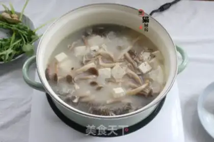 Make Squidfish tofu mushroom soup step 4