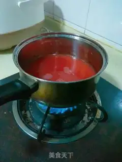 Make Watermelon frozen lollipop step 2
