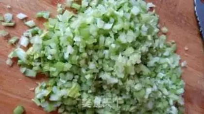 Make Celery ham eggcake step 1