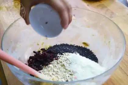 Make Black sesame oatmeal cookies step 4