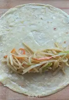 Make Breakfast potato burrito step 7