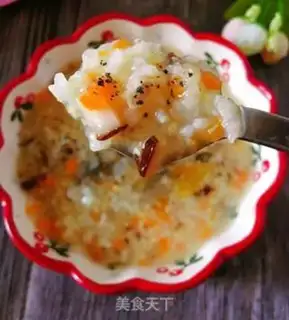 Make Carrot mushrooms and pork porridge step 6