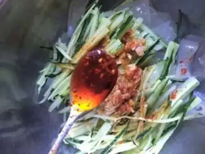 Make cucumber silk powder step 5