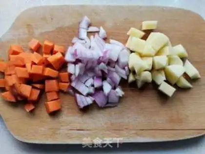 Make Japanese curry curry curry urn noodles step 3