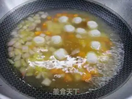 Make Japanese curry curry curry urn noodles step 6