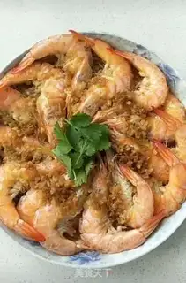 Make Garlic fans steam shrimp step 9