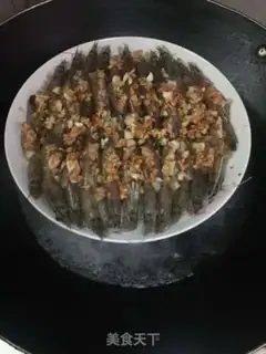 Make Garlic fan steamed shrimp step 10