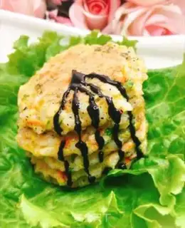 Make Vegetable rice cake step 5