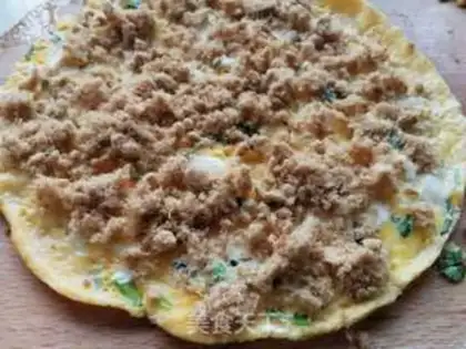 Make Meat pine egg cheese roll step 6