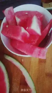Make Watermelon egg jelly step 1