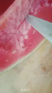 Make Sliced watermelon step 2